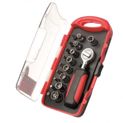 KIT SOQU/BITS 19PC C/CATR.1/4 EDA 9JG