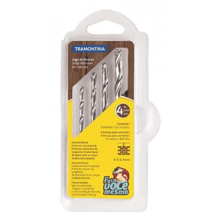 JOGO BROCA WIDEA 04PCS TRAMONT.408/510