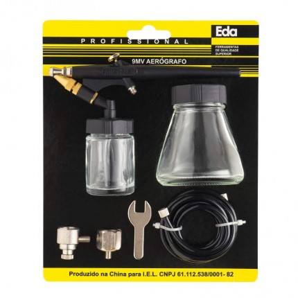 AEROGRAFO P/PINT.KIT C/06PC EDA 9MV
