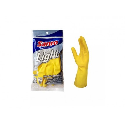 LUVA LATEX SANRO FORRADA LIGHT AM MD