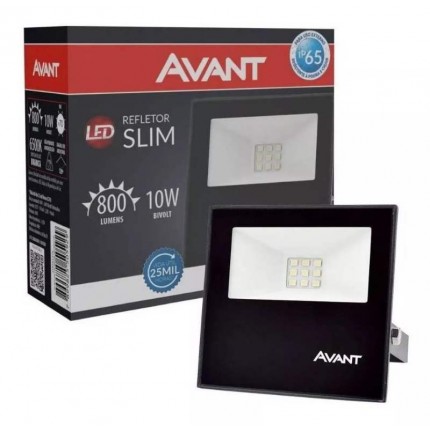 REFLETOR LED AVANT  10W 6500K (PT)