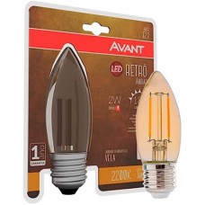 47571 - LAMPADA LED FILAM.AVAN.VELA 2W 2200K