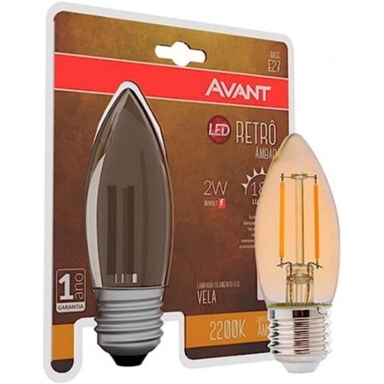 LAMPADA LED FILAM.AVAN.VELA 2W 2200K