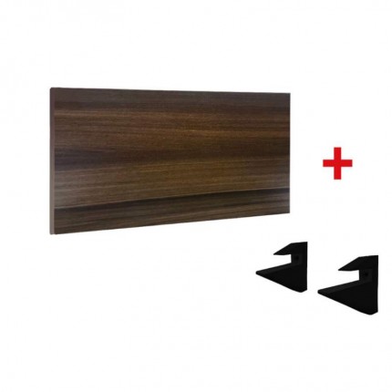 PRATELEIRA MDP BRASF.C/KIT 60X25CM CHOCO