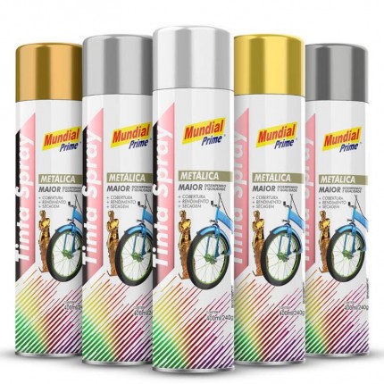 SPRAY MUNDIAL PR.METALIC.400ML/240G DOUR