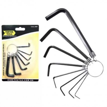 JOGO CHAVE ALLEN FERTAK 8PC PT 2407