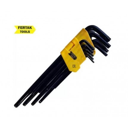 JOGO CHAVE TORX FERTAK 9PC CR.V.2405 LON