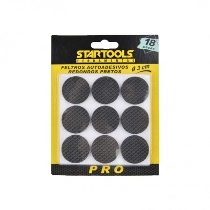 FELTRO ADESIVO STARTOOL.RD.3CM C/18 PT