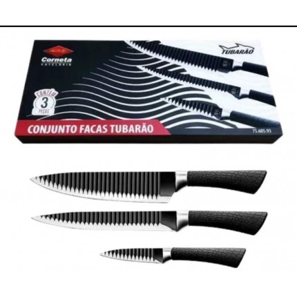 KIT FACA CORNETA TUBARAO C/03PC 605.93