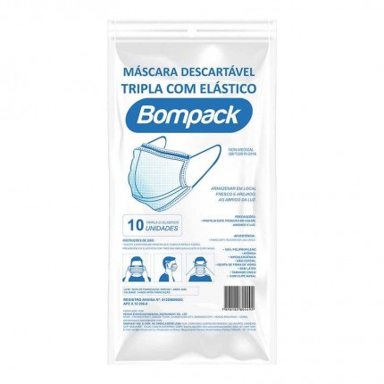MASCARA DE PROT.BOMPACK DESC.BR C/10