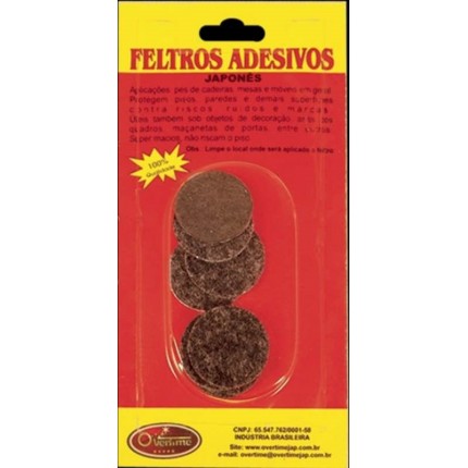 FELTRO ADESIVO OVERT.JAP.RD.3,0CM C/08PT