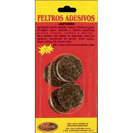 FELTRO ADESIVO OVERT.JAP.RD.3,5CM C/08PT