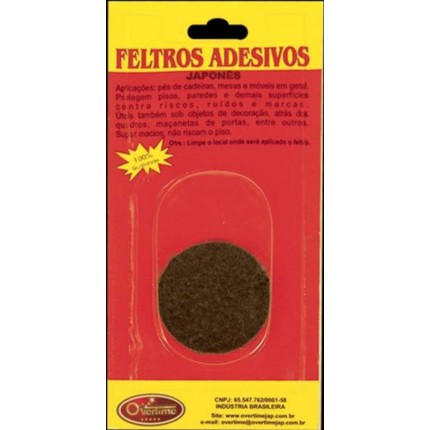 FELTRO ADESIVO OVERT.JAP.RD.4,5CM C/04PT