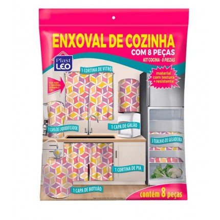 KIT ENXOVAL COZ.C/8 PCS PLAST-LEO 909