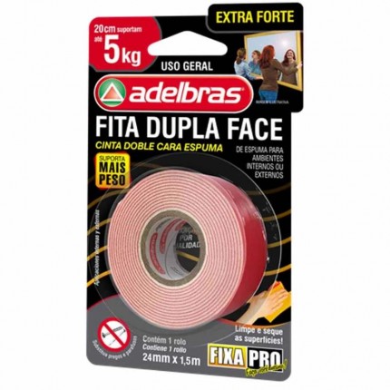 FITA DUPLA FACE(ESP)24MMX01,5 EXT.F.ADEL