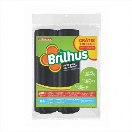 SACO P/LIXO BET.KIT BRILHUS(2 100L+1 8L)