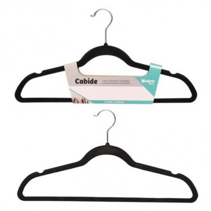 CABIDE ROUPA WEST.VELUD.C/2 45CM CB729PT