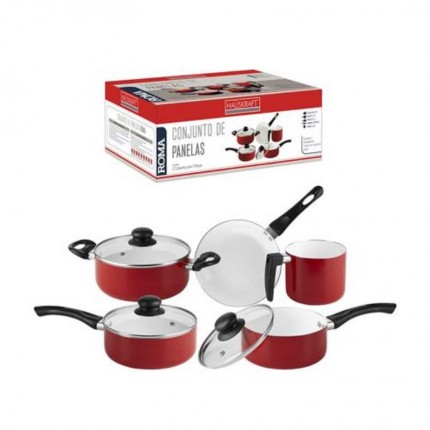 JOGO DE PANELAS HAUSK.ROMA 05PC PAN06VM