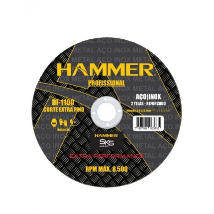 DISCO CORTE HAMMER 07X7/8(INOX)DI1100