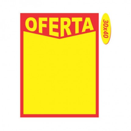 CARTAZ DE PRECO 30X40CM(OFERTA)C/12 822