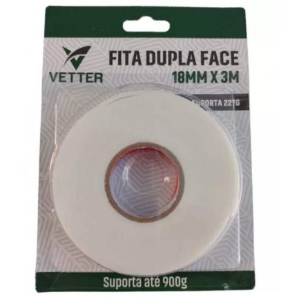 FITA DUPLA FACE(ESP)18MMX03M VETTER