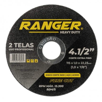 DISCO CORTE RANGER 41/2X7/8(INOX)RDI1000