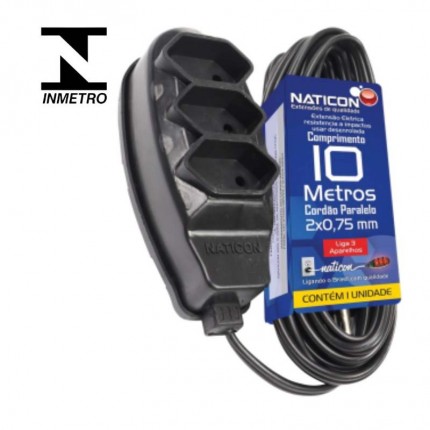 EXTENSAO NATICON PARAL.(2P)10M PT