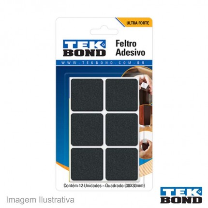 FELTRO ADESIVO TEKBOND QUAD.30MM C/12 PT