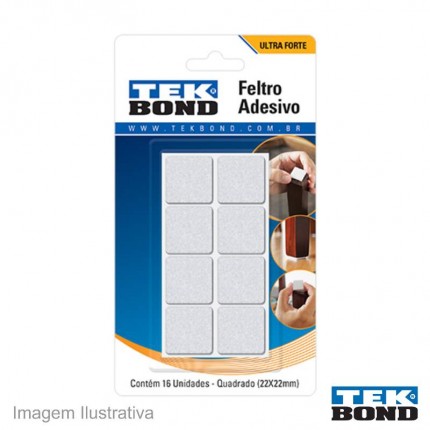 FELTRO ADESIVO TEKBOND QUAD.22MM C/16 BR