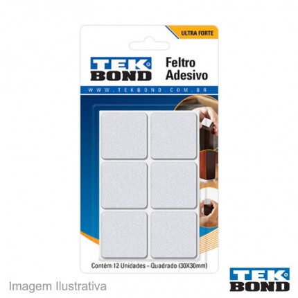 FELTRO ADESIVO TEKBOND QUAD.30MM C/12 BR