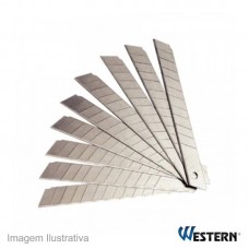 42786 - LAMINA P/ESTILETE WESTERN 09MM C/10 E-10