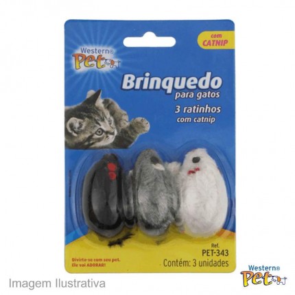 PET-343 BRINQ.GATO WESTERN 03RATINHOS