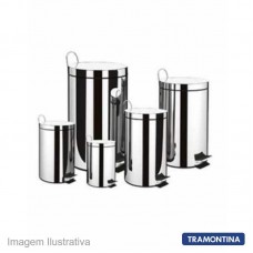 41222 - LIXEIRA INOX TRAM.30L C/PEDAL 538/130