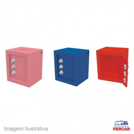 COFRE PORTA MOEDA CHAPA FERCAR C/SEGREDO