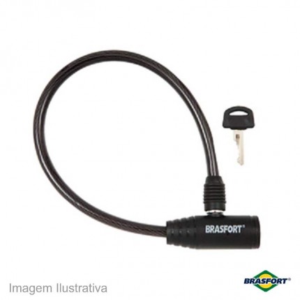 CADEADO P/BIKE BRASFORT C/CH.40CM 7015