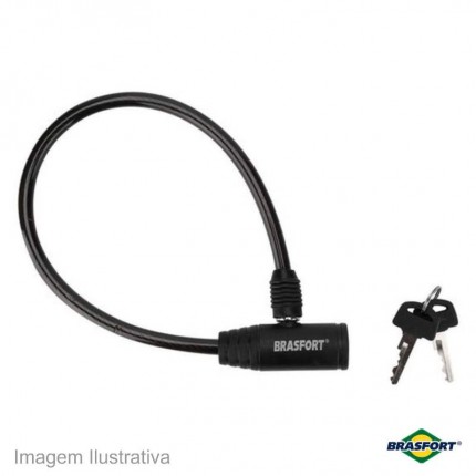 CADEADO P/BIKE BRASFORT C/CH.60CM 7016