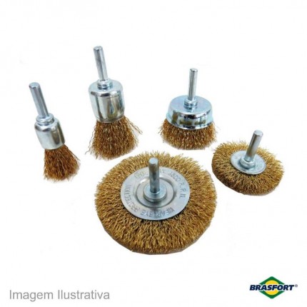 ESCOVA ACO KIT C/05PC BRASF.7270 MISTO
