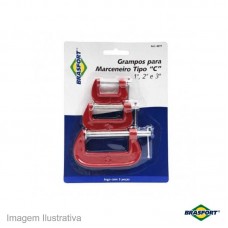 30156 - GRAMPO TIPO C BRASFORT LEV.KIT C/03 8877