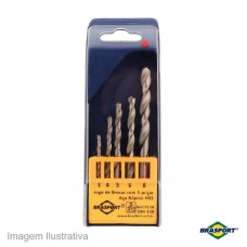 34709 - JOGO BROCA AR.05PCS BRASFORT 7518