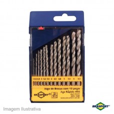 34710 - JOGO BROCA AR.13PCS BRASFORT 7519