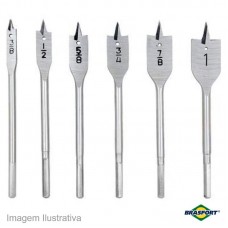 29813 - JOGO BROCA CHATA 06PCS BRASFORT 8015