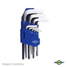 41276 - JOGO CHAVE ALLEN BRASF.09PC 7829 LONGA