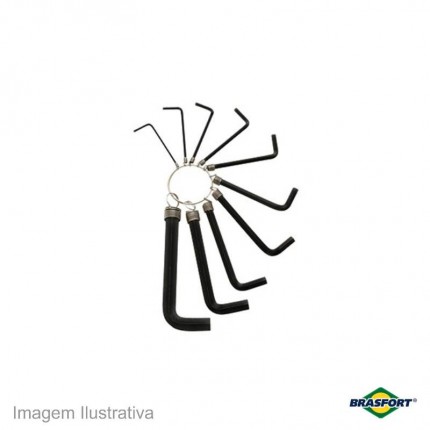 JOGO CHAVE ALLEN BRASF.25PC 8289 PT