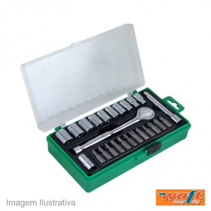 KIT SOQU.25PC C/CATR.1/4 WAFT 6044 CR.VA