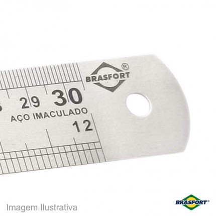 REGUA DE ACO INOXIDAVEL 30CM BRASF.8662