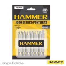 39907 - JOGO C/10 PONT.HAMMER 65MM JB5000(PH/FD)