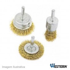 42801 - ESCOVA ACO KIT C/03PC WESTERN 1682 MISTO