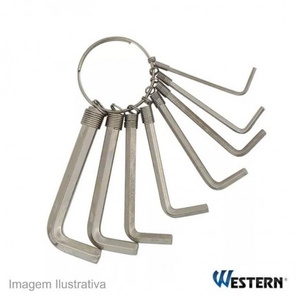 JOGO CHAVE ALLEN WESTERN 08PC CR ALC-18