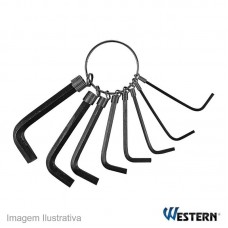 22965 - JOGO CHAVE ALLEN WESTERN 08PC PT ALC-09