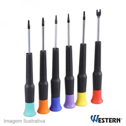 JOGO CHAVE TORX 06PC WESTERN 406